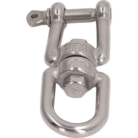 Hochleistungsfähiger, professioneller Doppelbackenschäkel aus Edelstahl 304, Wickelschäkelvorrichtung für 5 mm / 0,20 Zoll Kletter- und Schaukelseile (1/5)