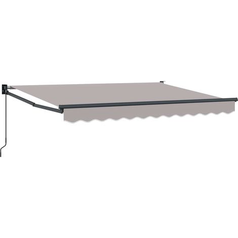 Retractable Awning Light Grey 3.5 x 2 m vidaXL (1/5)