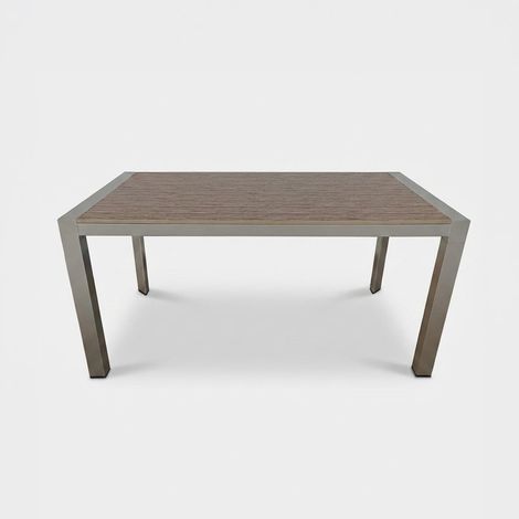 Table de jardin rectangulaire en aluminium et Polywood (1/2)