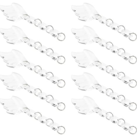 Lot de 10 suspensions acrylique en forme de feuille d'érable, décoration lustre suspendu, pendentif luminaire, accessoire plafonnier (1/5)