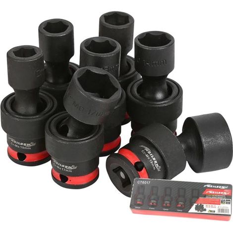 Neilsen Universal Swivel Impact Bit UJ Driver Socket Set 3/8" 10mm - 19mm 7pc (1/2)