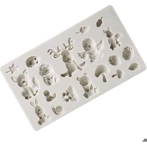 Moule Silicone Animal - 3D Pâtisserie Chocolat Gelée Fondant - Pour Décoration Gâteaux - Lot de 5 Pièces (1/4)