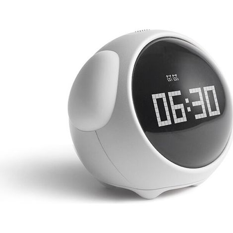 Réveil électronique multifonctionnel pour étudiants avec veilleuse intelligente pour enfants (blanc)