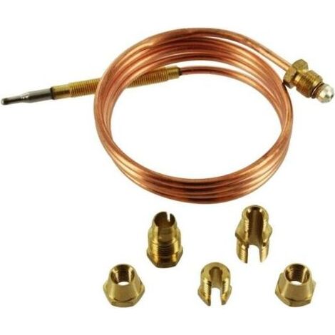 PA Kit termocoppia gas, M6x0,75 con dado adattatore universale di ricambio, 150 cm (1/4)