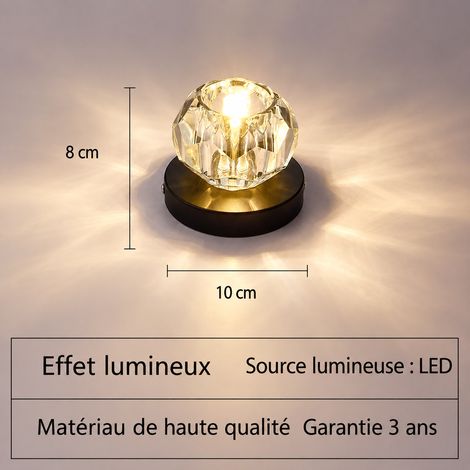 Plafonnier spot LED couloir 10 cm noir 5 W lumière chaude montage en saillie 15 × 15 × 13 cm 600 g – Livraison gratuite (1/5)