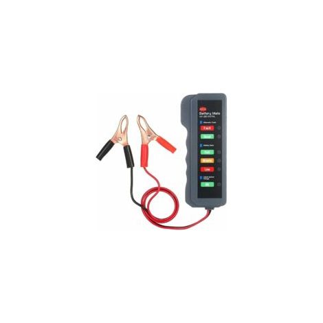 12V Tester per alternatore e batteria auto LED digitale Analizzatore di stato di carica dell'alternatore con clip in rame per auto e moto - Crezuo (1/4)