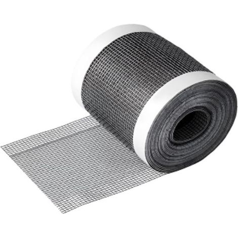 Kit di riparazione per zanzariere, 7 cm x 5 m, toppa di riparazione in rete impermeabile e resistente, nera, per finestre, porte e zanzariere per tende, adesiva (1/4)