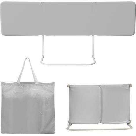 Wolketon Klappbares Bettgitter 180 cm, Grau, höhenverstellbar 0-30 cm, für Matratzen 8-30 cm 2pcs (1/5)