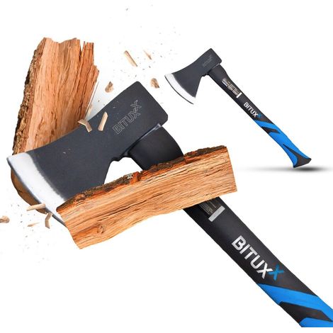 Beil Spaltbeil Axt Holzspalter 1000 g mit Fiberglasschaft für Garten Forst und Wald