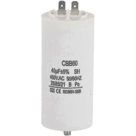 Condensateur de pompe à eau 450 V 40 µF CBB60 compatible avec les machines à laver 50/60 Hz (1/5)