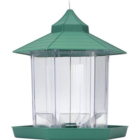 Distributeur de Nourriture pour Oiseaux Transparent et Étanche pour Jardin Extérieur (1/5)