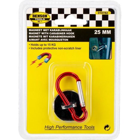 Magnete con moschettone 25mm
