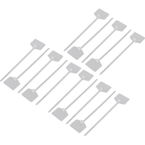 3 Stück selbstverriegelnde Nylon-Kabelschuhe 15×120 mm, weißes Drahtetikett, Kabelmarkierungsverbinder
