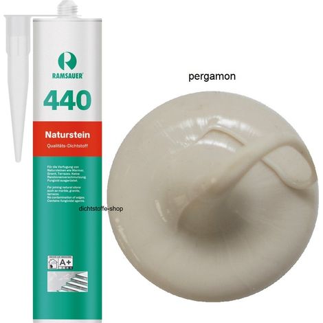 Ramsauer 440 Naturstein Silikon Fugen Dichtstoff 310ml Kartusche pergamon