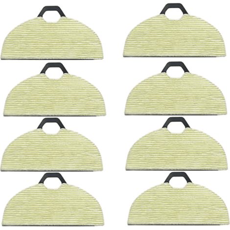 Lot de 8 lingettes de rechange pour balai aspirateur Shark RV2002WD, lingette réutilisable pour sols durs, lingette douce en microfibre, idéale pour les surfaces humides (1/5)