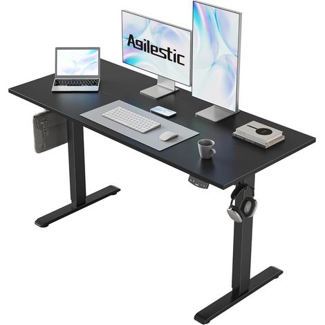 Schreibtisch Höhenverstellbar Elektrisch Memory Schwarz 120 x 60 cm (1/5)