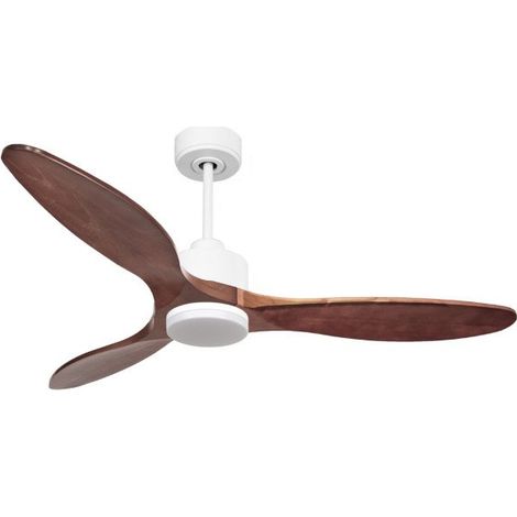 Modulo de KlassFan Super déstratificateur d'air blanc Led  bois rouge thermostat 25 à 40 m² KLDC4SlimP5RW132L1WiSlim (1/5)