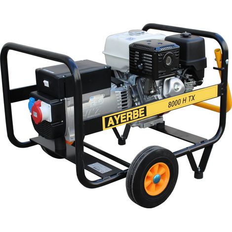 AYERBE - 5420160 - Groupe électrogène 8000 H TX - Moteur triphasé HONDA GX-390