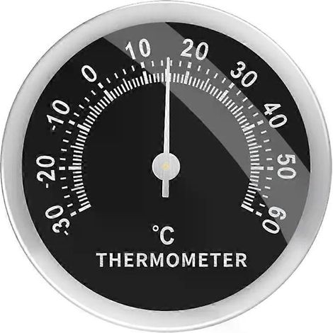 Thermomètre analogique rond de 58 mm pour intérieur et extérieur, idéal pour la maison, les chambres, les incubateurs et les cuves - JXLGV (1/4)