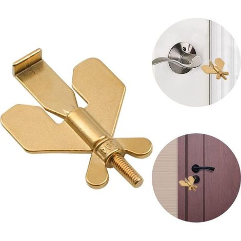 Serrure de porte portable, serrure de porte en acier inoxydable Dispositif de sécurité Serrure de porte de voyage antivol Sécurité supplémentaire (1/5)
