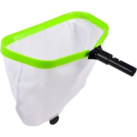 Épuisette de piscine, épuisette professionnelle pour piscine, écumoire de nettoyage pour bassins extérieurs, double couche, grand sac profond (poteau non inclus) (1/4)