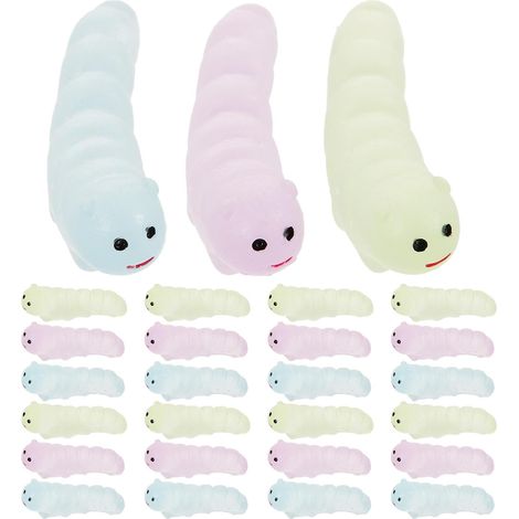 30 Stück Miniaturwurm aus Kunstharz Leuchtende