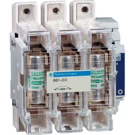 Schneider ELECTRIC Telemecanique GS1 JD3 – BASE BLOCK SWITCH DISCOVERER FUSE GS1 3P 3 F NFC 100 A (1/2)