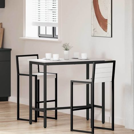 vidaXL  Table  White 100 x 50 x 91 cm Engineered Wood and Steel