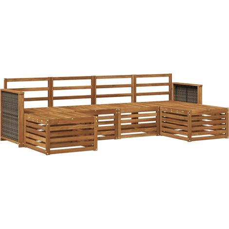 Set divani Legno di Acacia Massello vidaXL