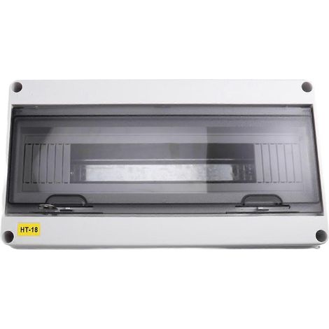 Boîte de jonction série HT 18 voies IP65 étanche, boîtier de distribution électrique extérieur en ABS avec pièce de verrouillage pour disjoncteur (1/5)