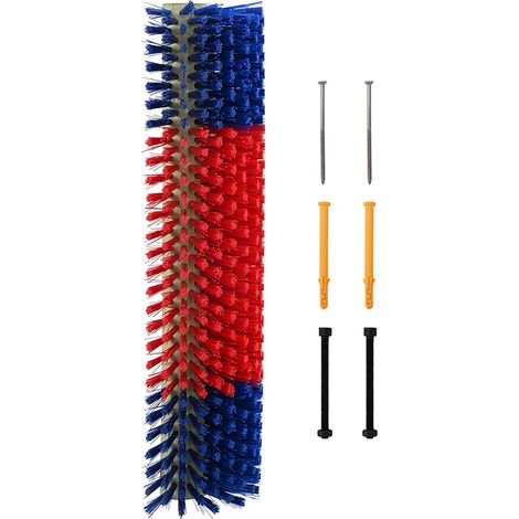 Cattle Brushes Red and Blue 20 x 9 x 50 cm Plastic and Steel vidaXL