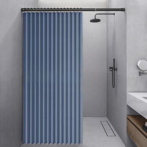 Rideau de douche épais et imperméable, fermeture magnétique rapide, 120 x 200 cm, idéal pour la salle de bain, le salon et la chambre.