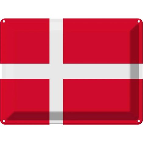 Plaque métallique 30x40 cm, blason du Danemark (1/5)