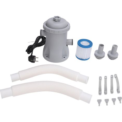 Pompe de filtration électrique pour piscines hors sol, 330 gallons (1250 litres), système de filtration à cartouche, prise européenne 220 V (1/5)