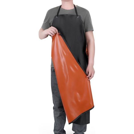 Dünne Arbeitsschürze aus PVC, leichte, wasserdichte Schürze, Unisex-Schlachthaus-Gartenschürze, öl- und wasserabweisende Fabrikschürze