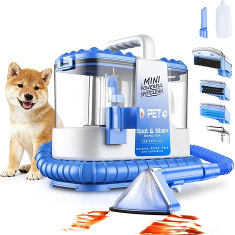 Nettoyeur canapé tissu, 18Kpa Shampouineuse Canapé 600W, Aspirateur Nettoyeur avec 500ml de Solution (1/5)