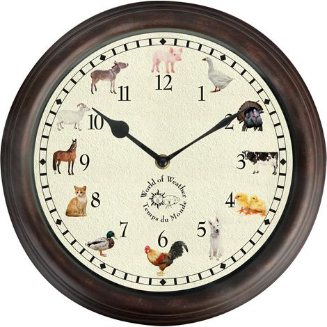Orologio da parete con suoni di animali