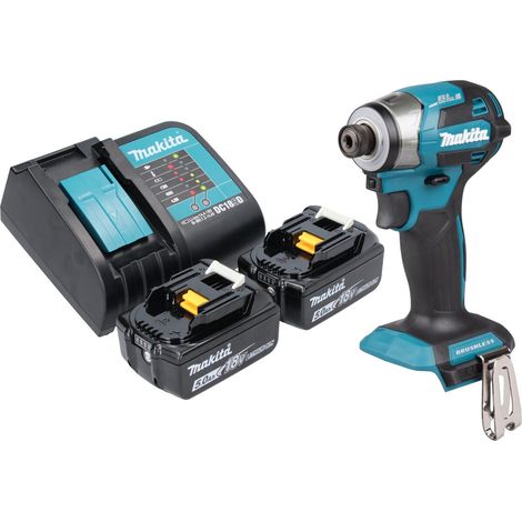 Llave de impacto sin cable Makita DTD 173 ST 18 V 180 Nm 1/4" sin escobillas + 2x batería recargable 5,0 Ah + cargador