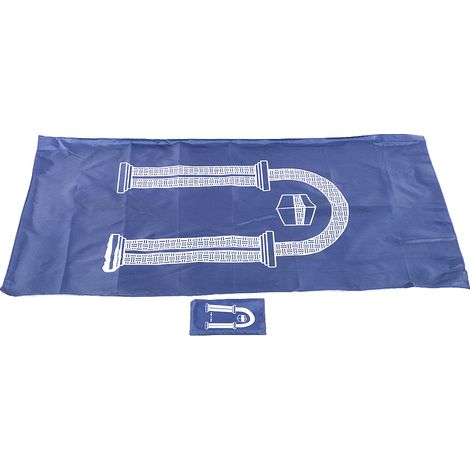 Tapis de Prière Islamique Bleu Dépliable Résistant à l'Eau pour Intérieur (1/4)
