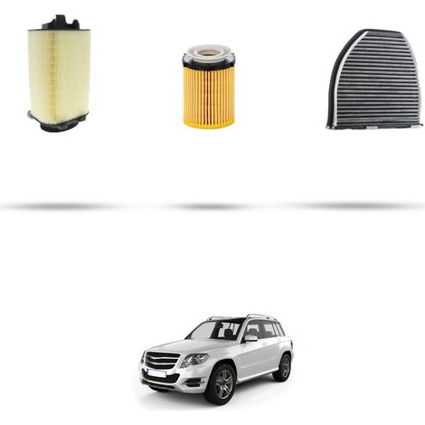 Kit tagliando 3 filtri compatibile con Mercedes GLK (X204) 250 155kw Dal 2013 (1/5)