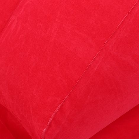 Coussin gonflable triangulaire pour le dos, portable et pliable, pour usage intérieur et extérieur, rouge. (1/5)