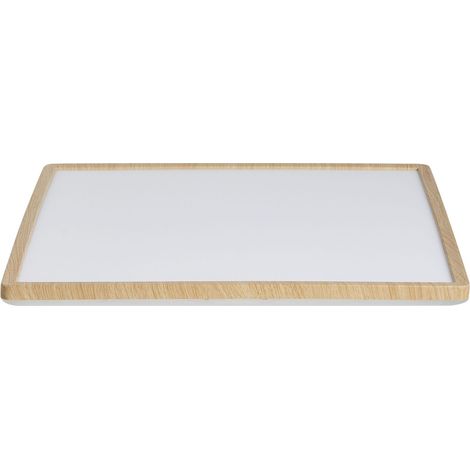 LED Ceiling Light Brown Synthetic Square 42 cm LED Panel Light Flush Ceiling Mount Light with Remote TIVORA (1/5)