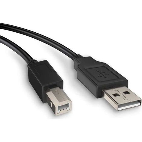 Câble USB pour imprimante de 1,5 mètre, USB 2.0. Compatible avec les imprimantes et scanners Canon, HP, Dell, Epson, Brother, Lexmark, Pixma, Samsung et Xerox. (1/4)