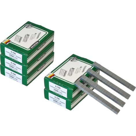 Prebena 5x VZ06CNK Heftklammer 10,5 x 6 mm Typ VZ 33500 Stück aus Stahl verzinkt