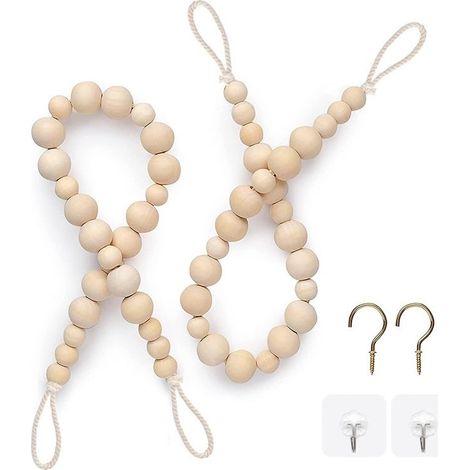 2 Pièces Bohème Embrases pour Rideaux, Attaches Rideaux, Embrasses à Rideaux - pour Mur,Ferme,fenêtre,Chambre à Coucher,Salle à Manger (1/4)