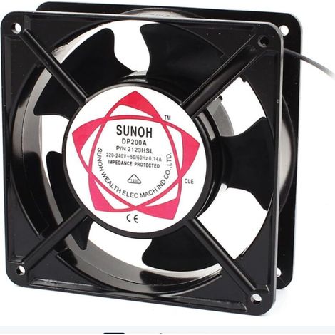 28-W-Axiallüfter mit Luftstromkühlung für schnelle Wärmeableitung, ideal für Schweißgeräte. Kompatibel mit dem SUNON DP300A 3123HBL 380V 0,24A 12038 12cm Zweidraht-Lüfter (2er-Pack).
