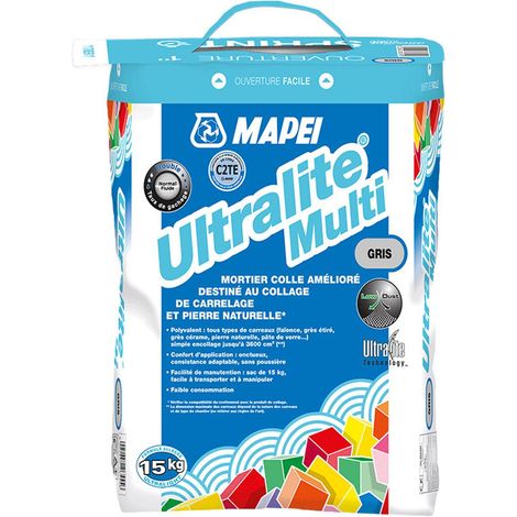 Mortier colle ULTRALITE MULTI - Blanc - sac de 15kg
