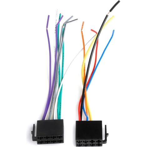 2 Pcs Connecteur Autoradio 8 Broches, Adaptateur Autoradio DIN ISO, Faisceau Remplacement pour Lecteur CD Système Audio Voiture, Connexion Standard Compatible avec Modèles et Divers Véhicules (1/5)
