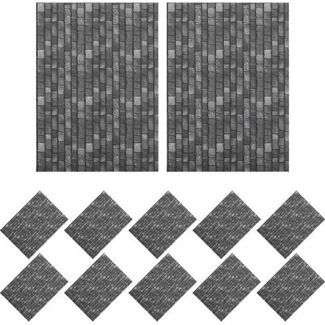 Lot de 12 feuilles de papier peint autocollant pour maison de poupée, revêtements de sol miniatures, accessoires de décoration murale vintage pour projets de maquettes de maisons de poupées à faire so (1/3)