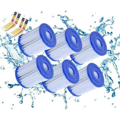 Cartouches filtrantes for Bestway de Taille I pour piscines for Bestway Pompe de Piscine, Filtre De Piscine Gonflable, Installation Facile (6 PCS)